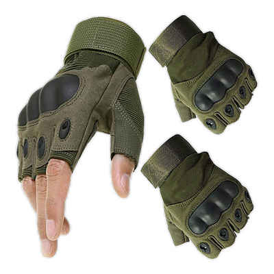 VERK GROUP Arbeitshandschuhe Taktische Militärische Handschuhe Fingerlose Kampfhandschuhe XL