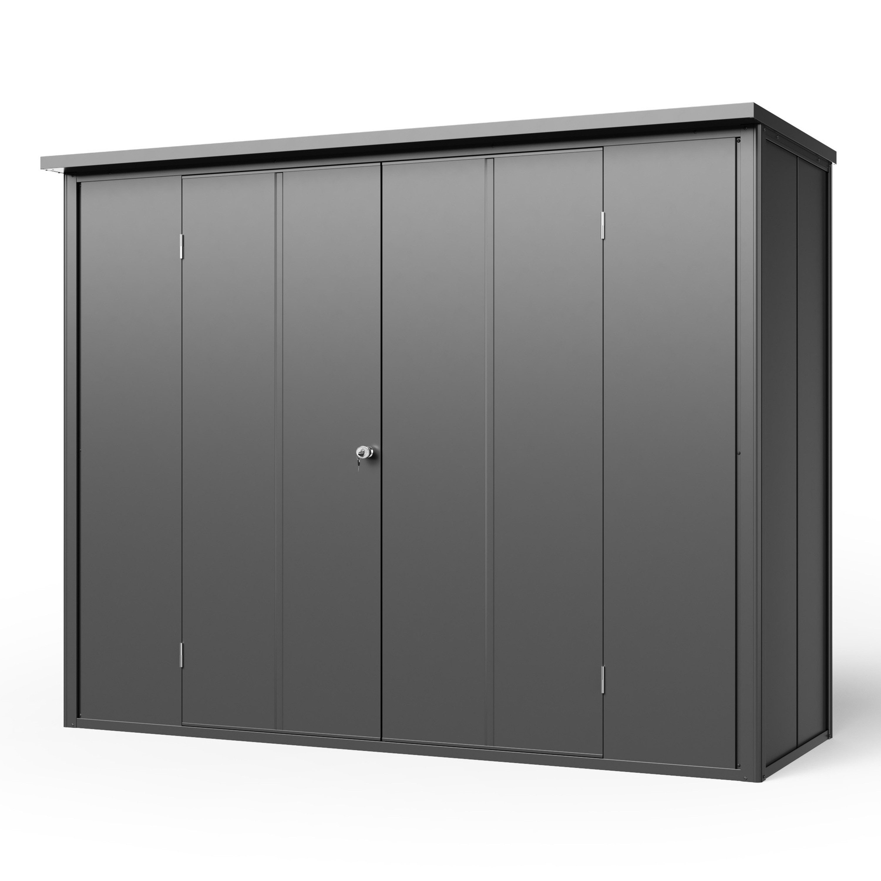 GFP Garten-Geräteschrank Gartenschrank Gerätehaus Садові сараї Franz Anthrazit, BxT: 228x181 cm, BxTxH 228x84x181 cm