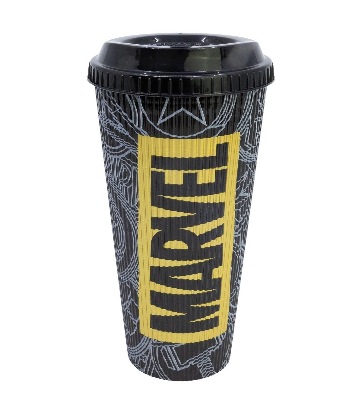MARVEL Mehrwegbecher Golden 790 ml mit strukturierter Oberfläche und Deckel für unterwegs, (Packung)