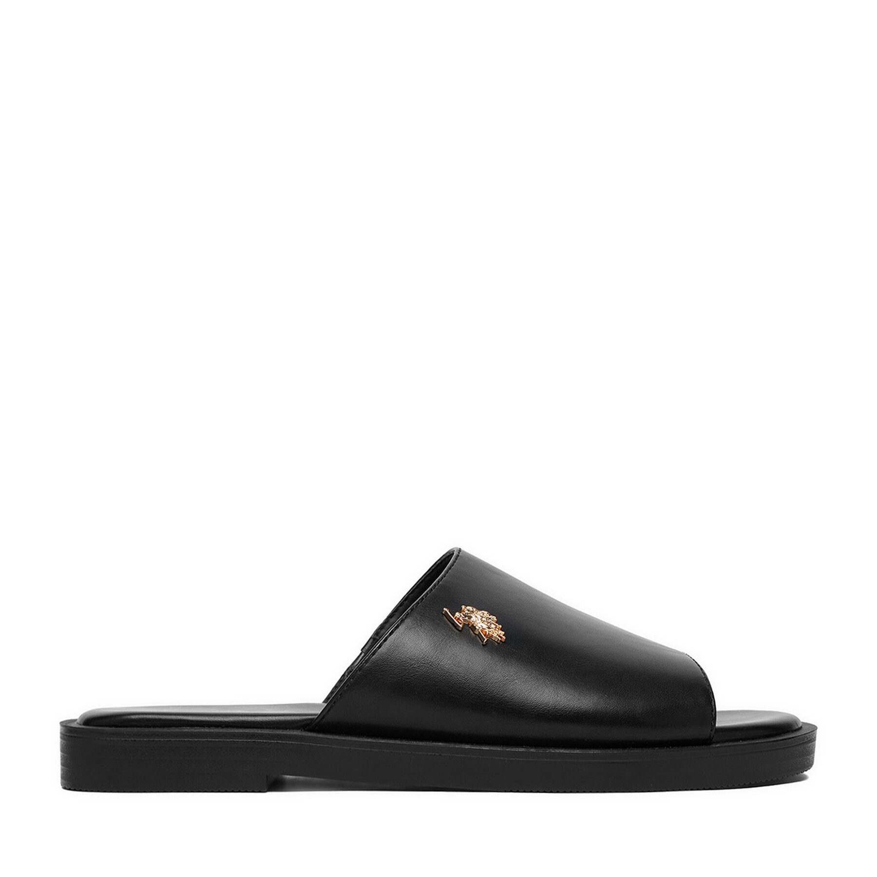 U.S. Polo Assn. US Polo Assn Damen-Flip-Flops, Schwarz Badepantolette