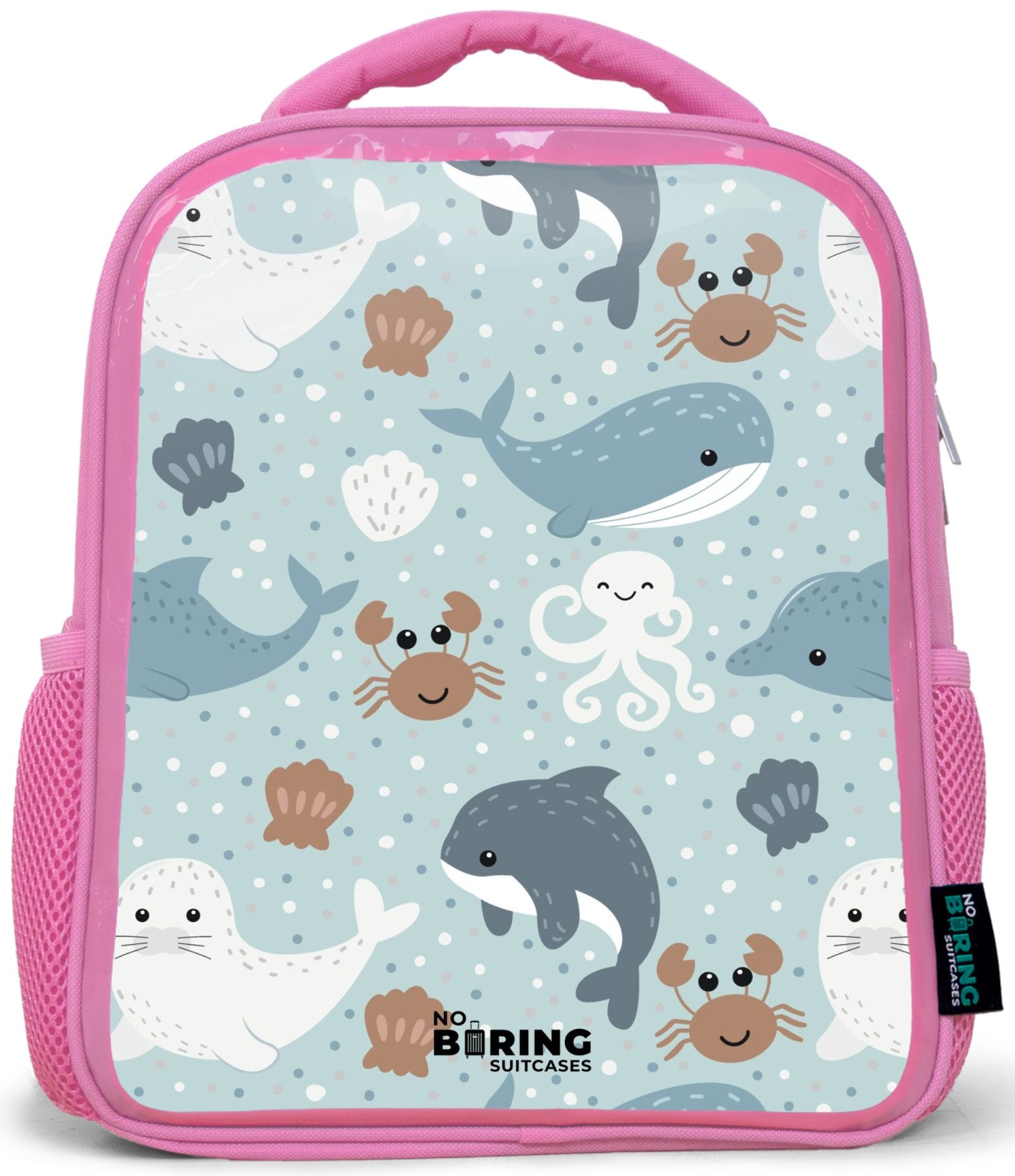 Rucksack Rosa - Seetiermuster bunt