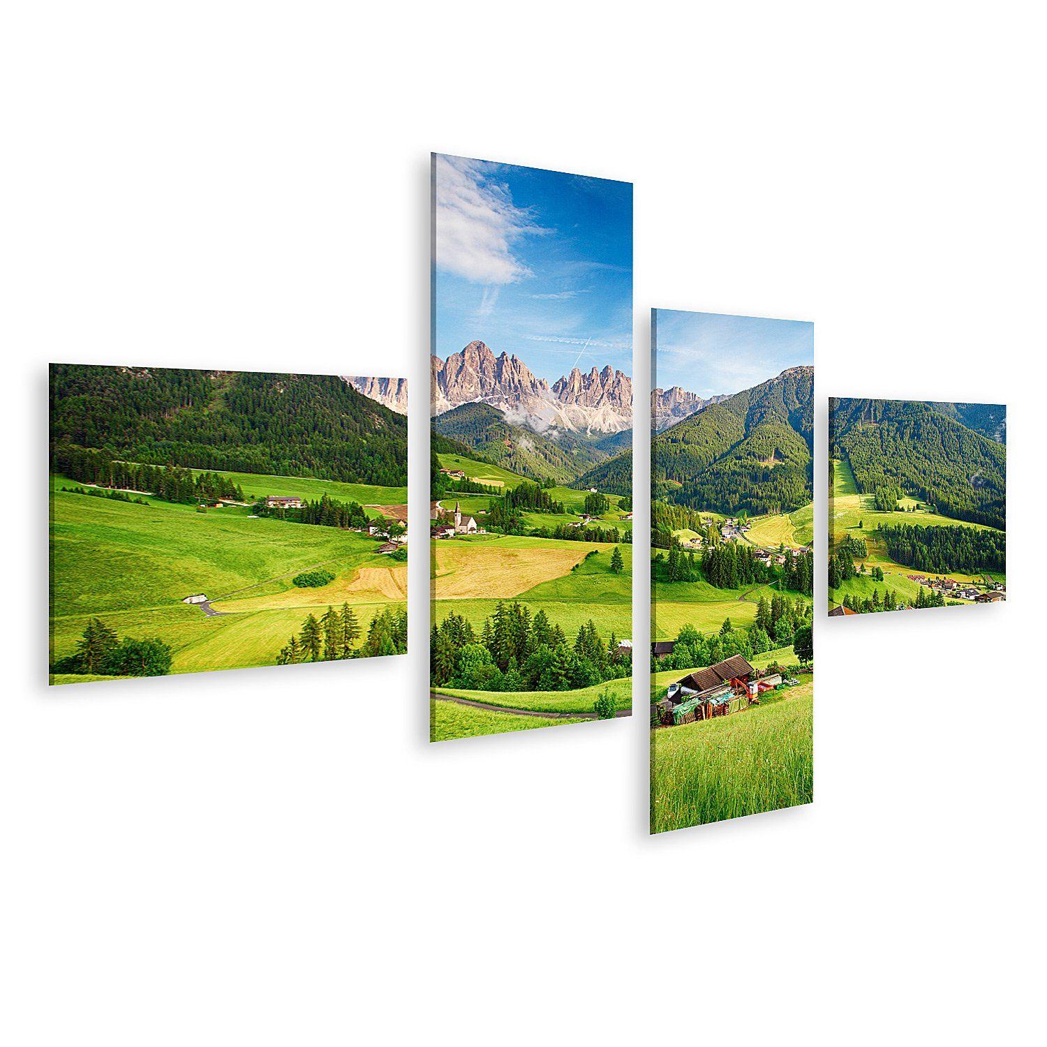 islandburner Leinwandbild Bild auf Leinwand Dolomiten Berg Villnöss Wandbild  Leinwandbild Wand | Poster