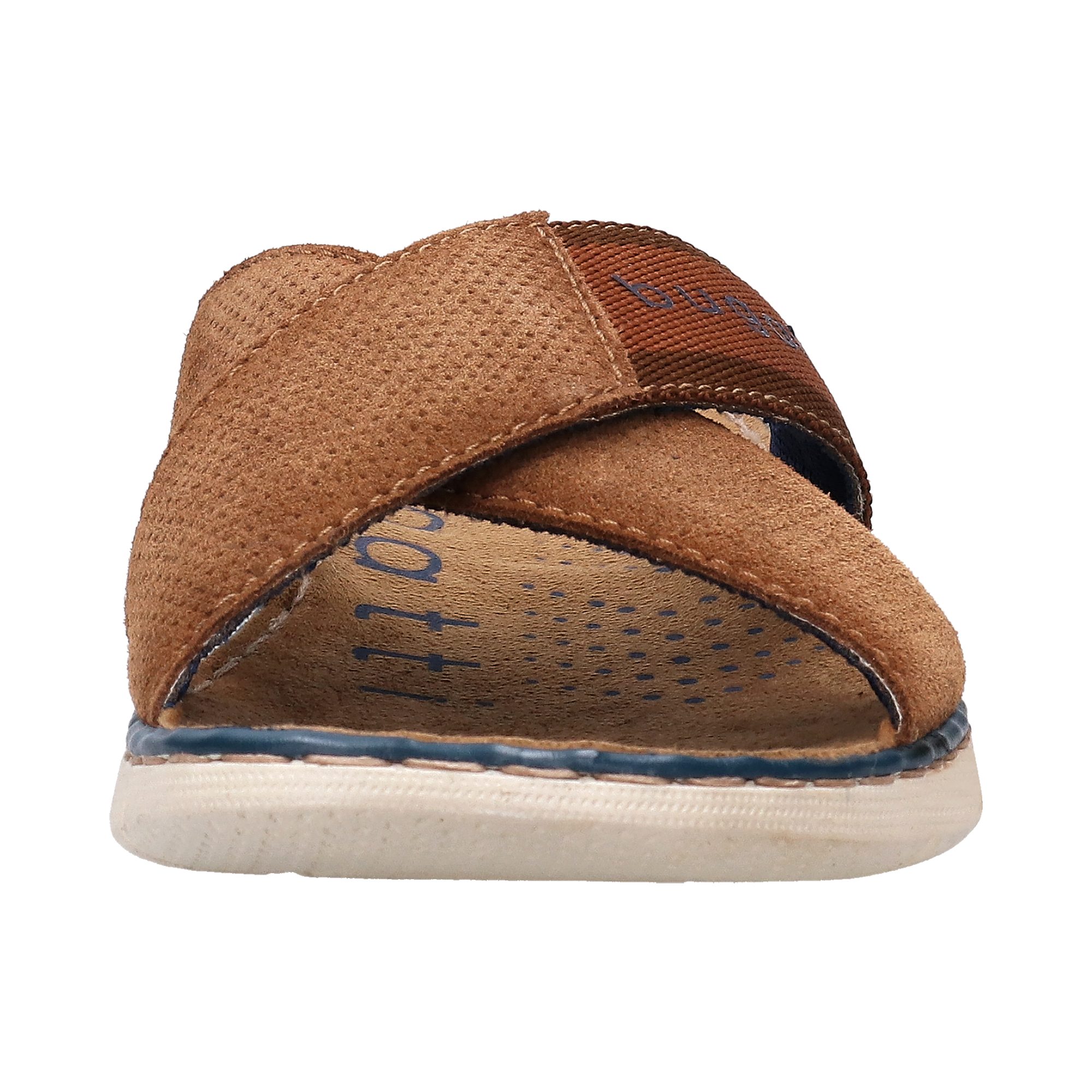 bugatti Pantolette Sommerschuh, Hausschuh, Strandschuh mit Kreuz-Steg