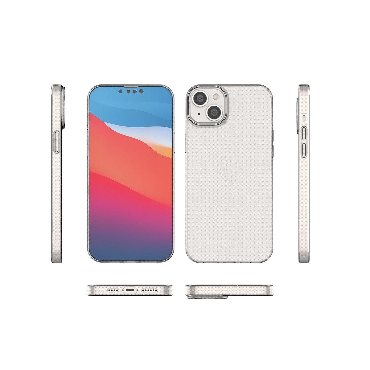 Ventarent Handyhülle Handy Hülle Case transparent passt für iPhone 12 Mini 5,42", transparent, vergilbungsfrei, wireless charging