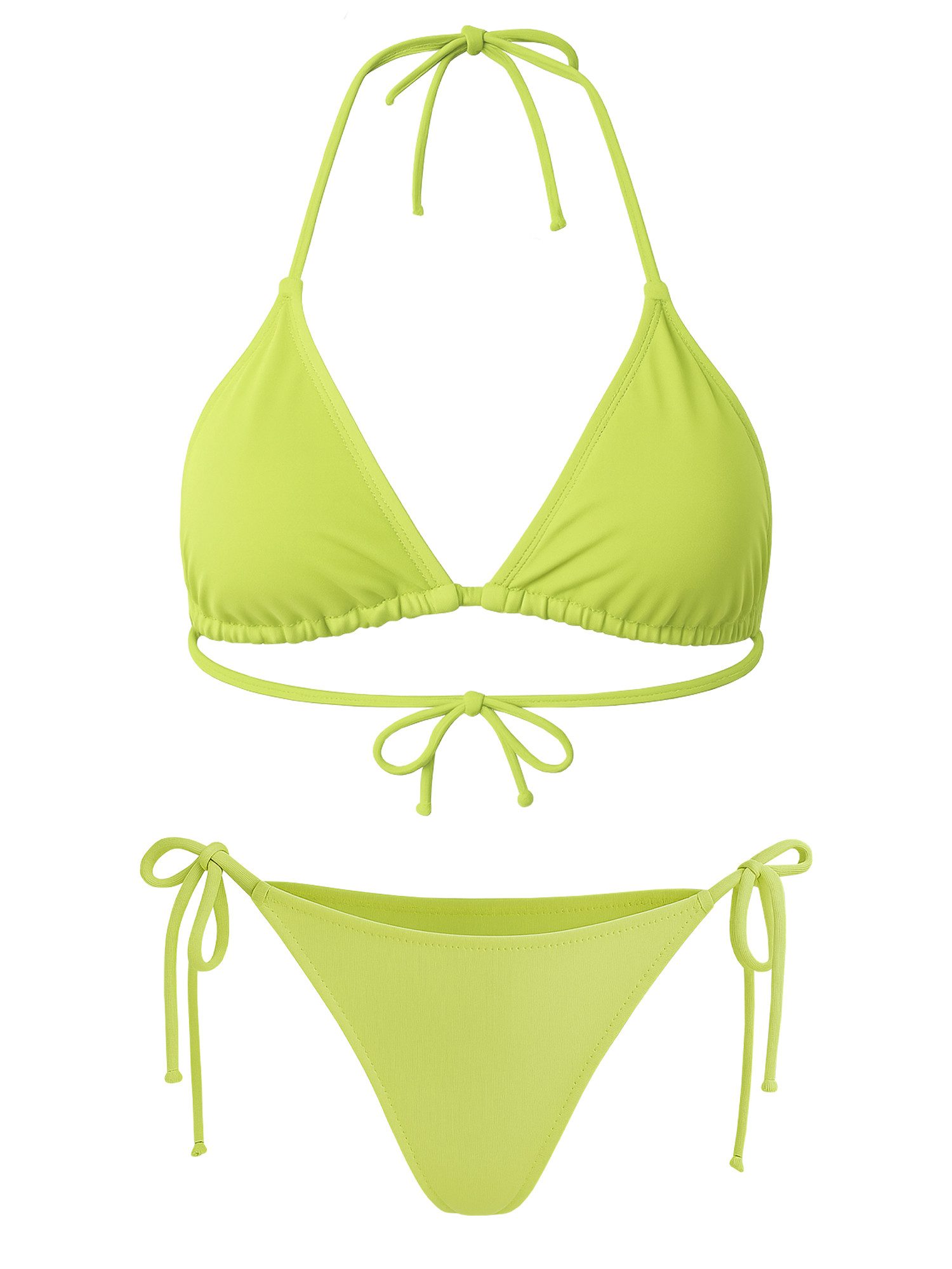 Yenita® Triangel-Bikini-Top, mit Rückseitiger Schnürung
