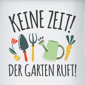 Shirtracer Tasse Keine Zeit! Der Garten ruft, Stahlblech, Kaffeetasse Hobby Geschenk