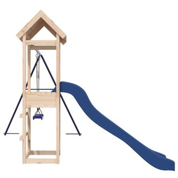 vidaXL Spielhaus Spielturm mit Rutsche und Schaukel Massivholz Kiefer Kletterturm Kinde