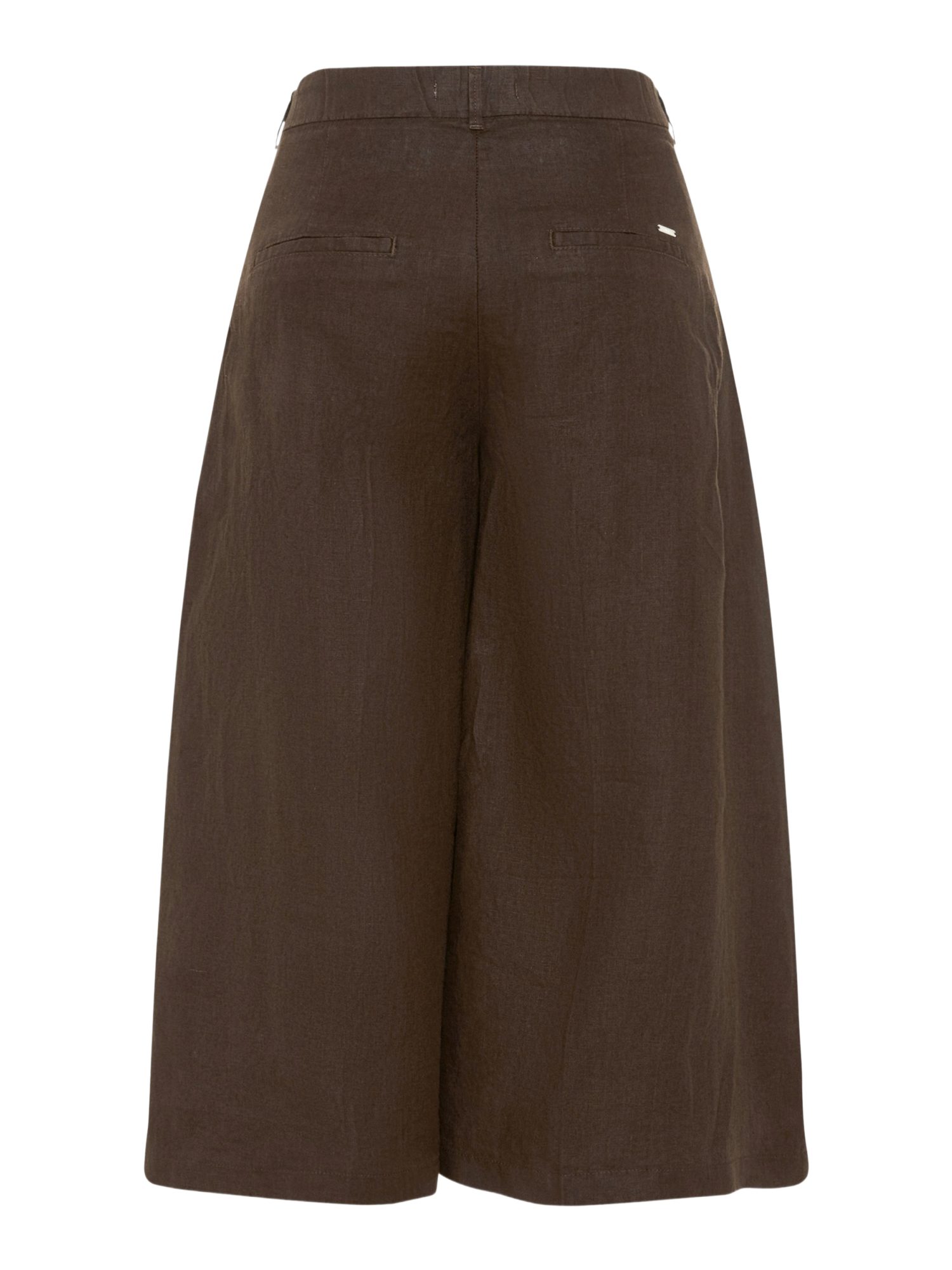 Brax Stretch-Hose braun,Casual,Leinen,Unifarben,Wide Leg,Mittel
