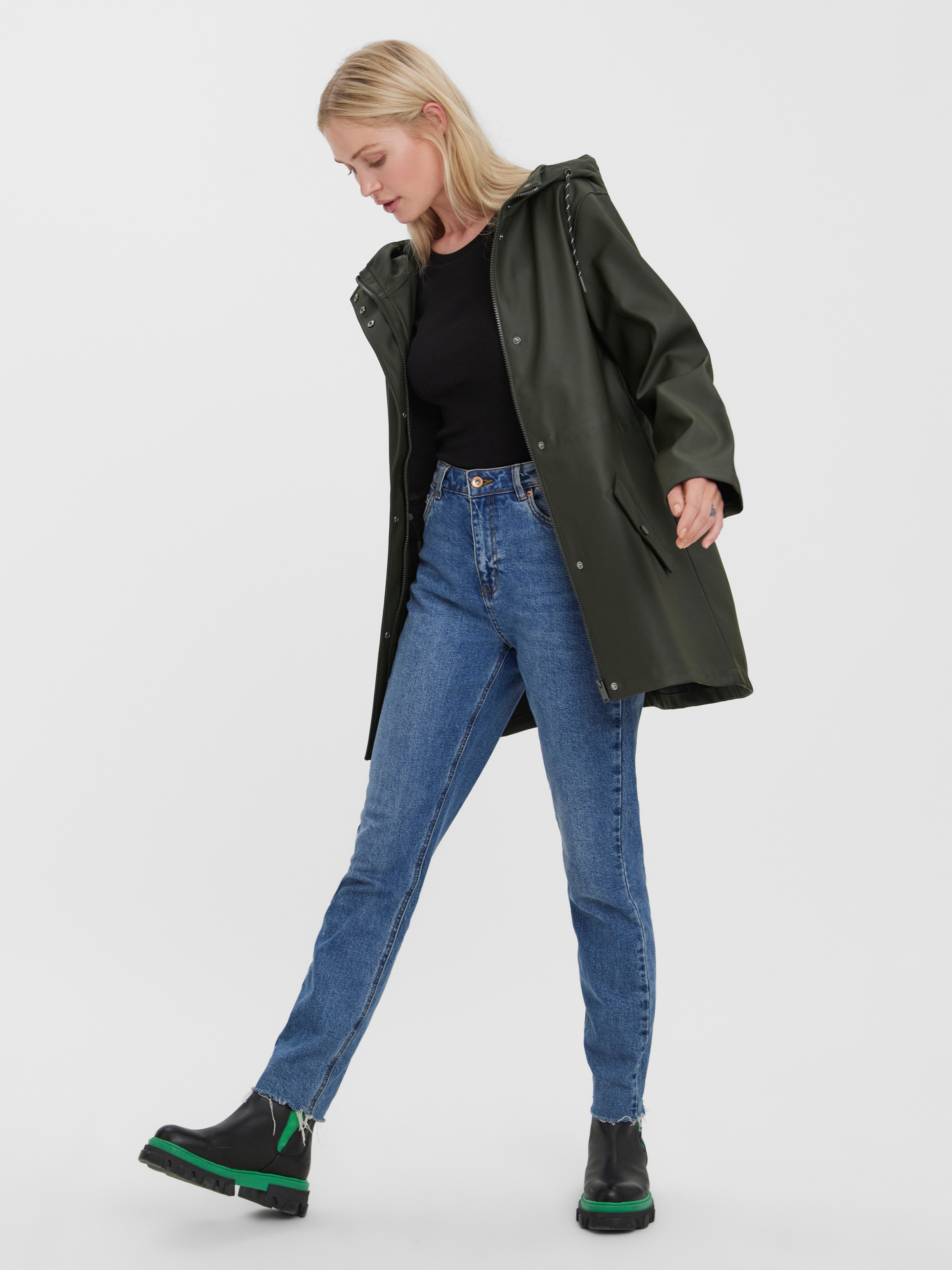 Vero Moda Regenjacke VMMALOU COATED JACKET wasserabweisende Beschichtung
