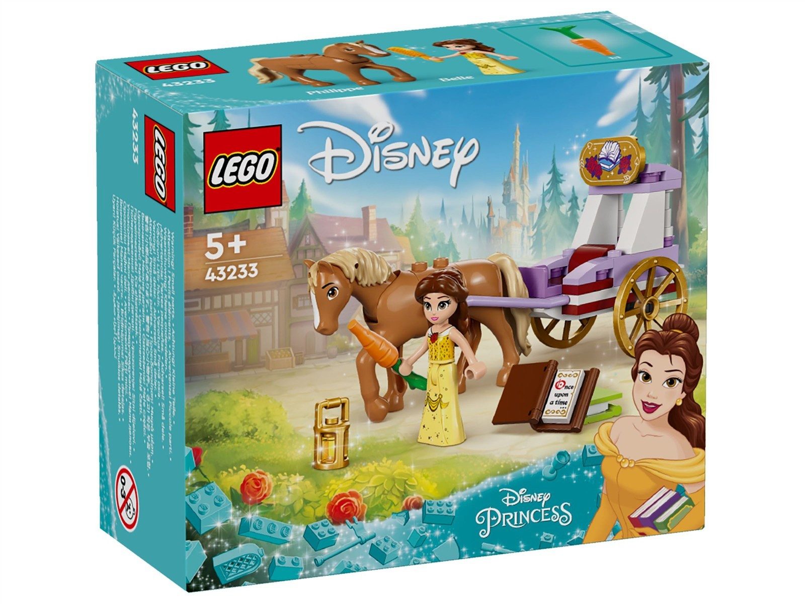 LEGO® LEGO® Disney™ 43233 Belles Pferdekutsche Konstruktionsspielsteine, (62 St)