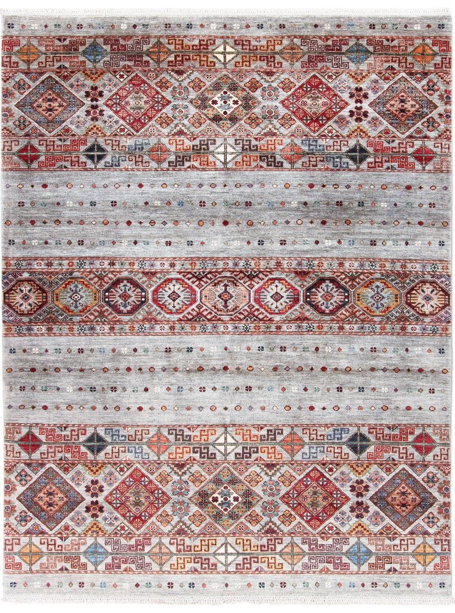 Orientteppich Arijana Shaal 151x193 Handgeknüpfter Orientteppich, Nain Trading, rechteckig, Höhe: 5 mm