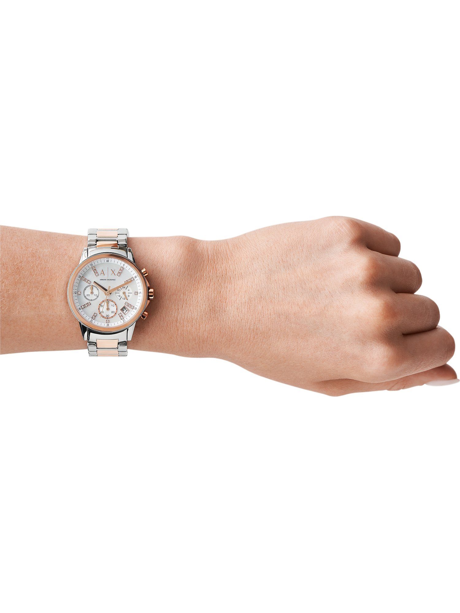 ARMANI EXCHANGE Chronograph Armani Exchange Damen-Uhren Analog Quarz – Bild 4 von 4