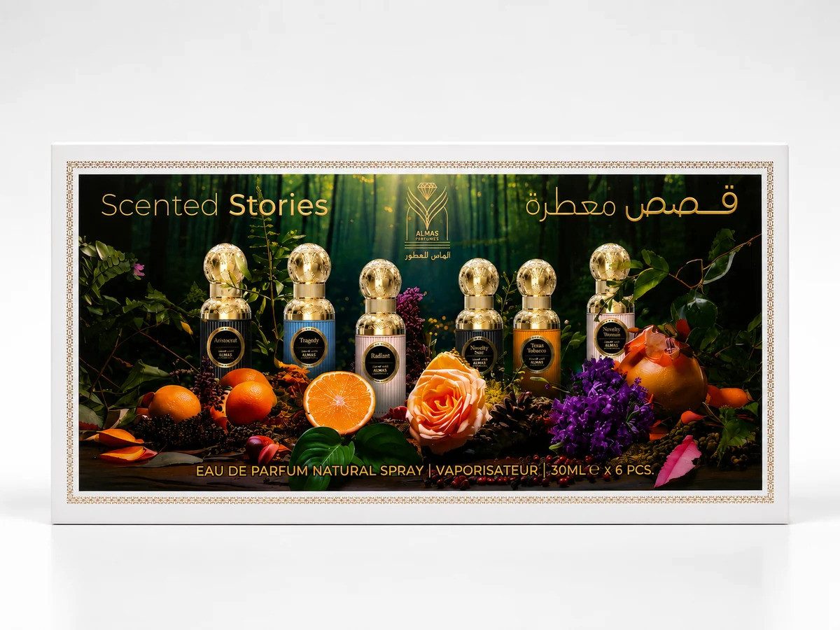 Almas Perfumes Duft-Set Scented Stories – Kollektion aus 6 Unisex-Parfums je 30 ml, 6-tlg.