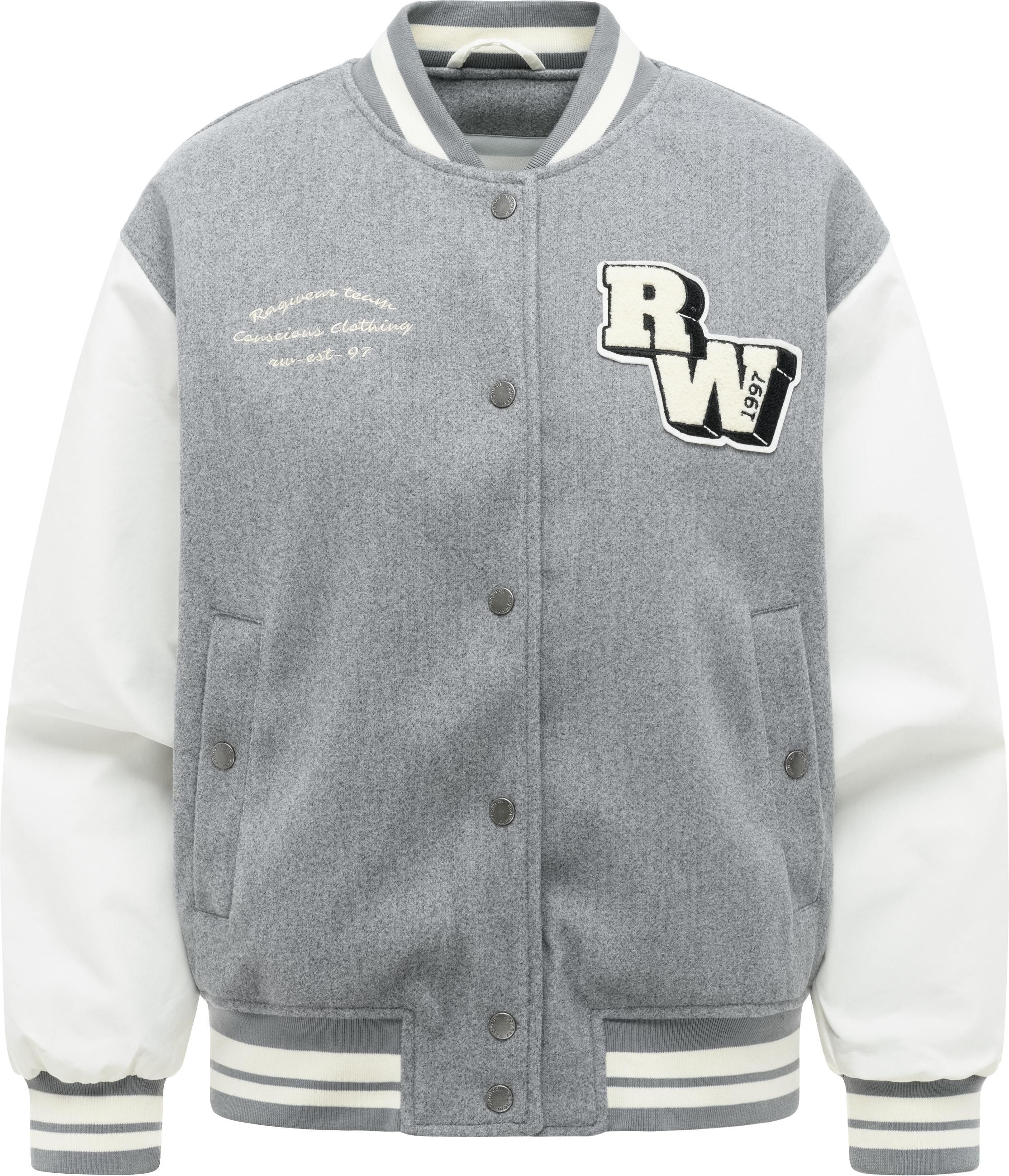 Ragwear Collegejacke Clubie Y modische Damen Bomberjacke mit Rippstrick-Details