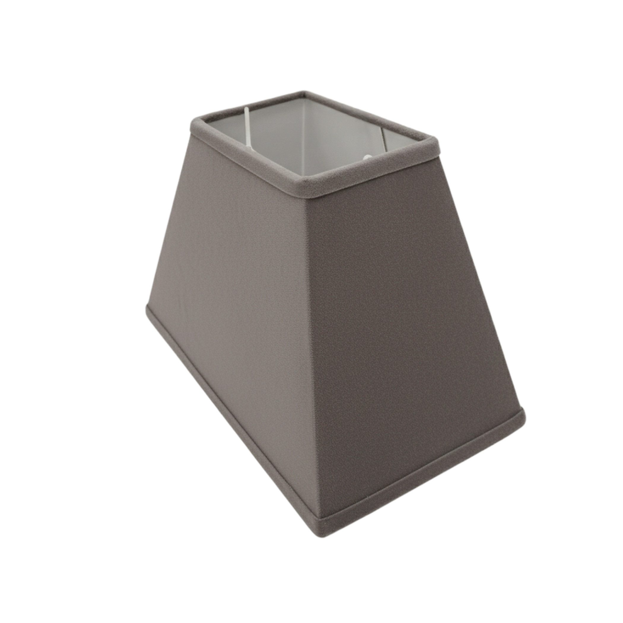 B&S Lampenschirm Lampenschirm rechteckig Velvet grau B:23x14/T:12,5x8,5/H:16cm, Jinming