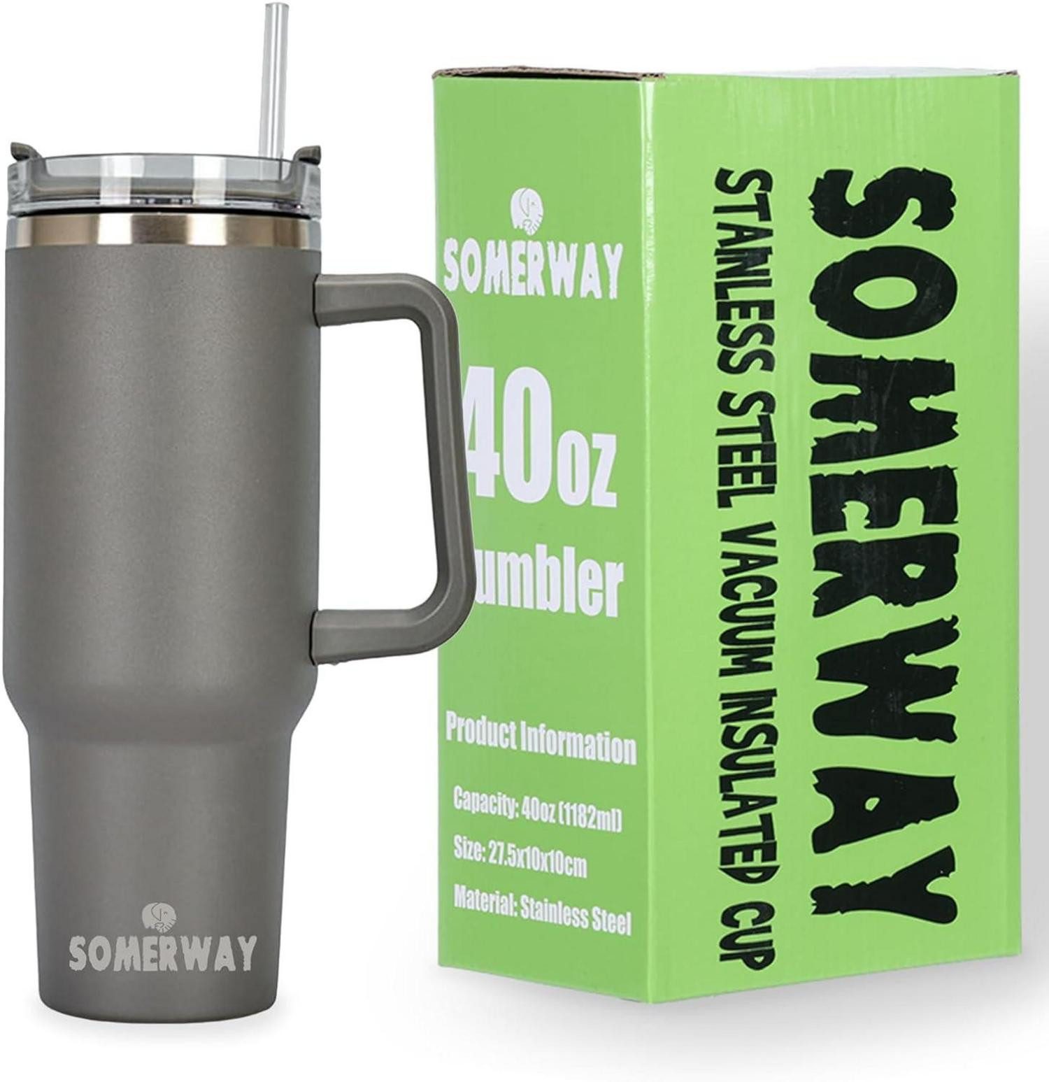 Thermobecher Kaffeebecher to Go 1182ml Doppelwandig Edelstahl Isolierbecher mit