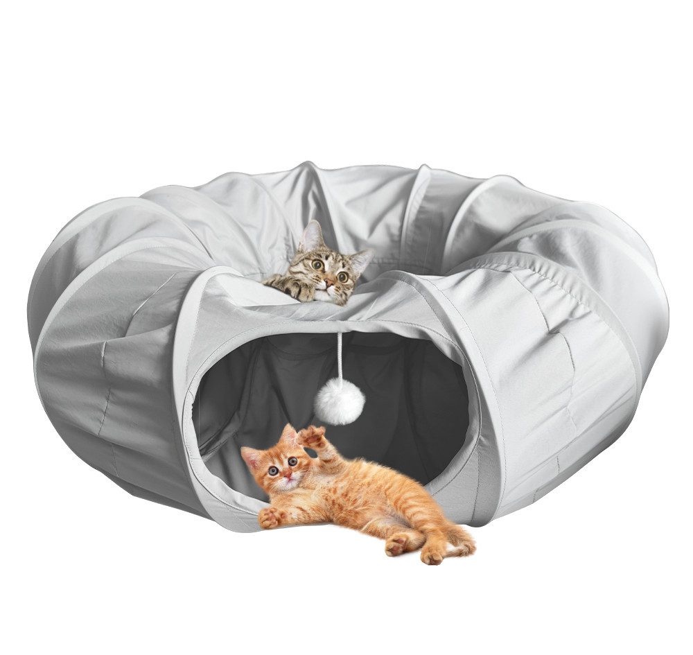 Elegear Tiertunnel 88cm Katzentunnel, Katzenspielzeug mit 3 Form, Cooles Fe günstig online kaufen