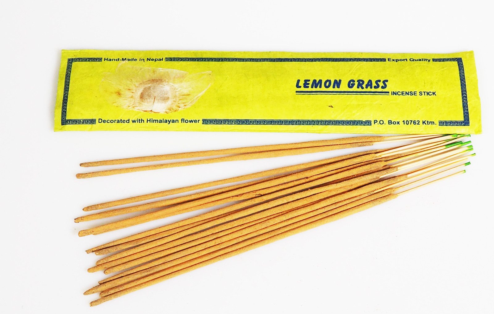 Hathi Räucherstäbchen Räucherstäbchen LEMONGRASS ZITRONENGRAS Naturrein Nepal (15 Stäbchen)