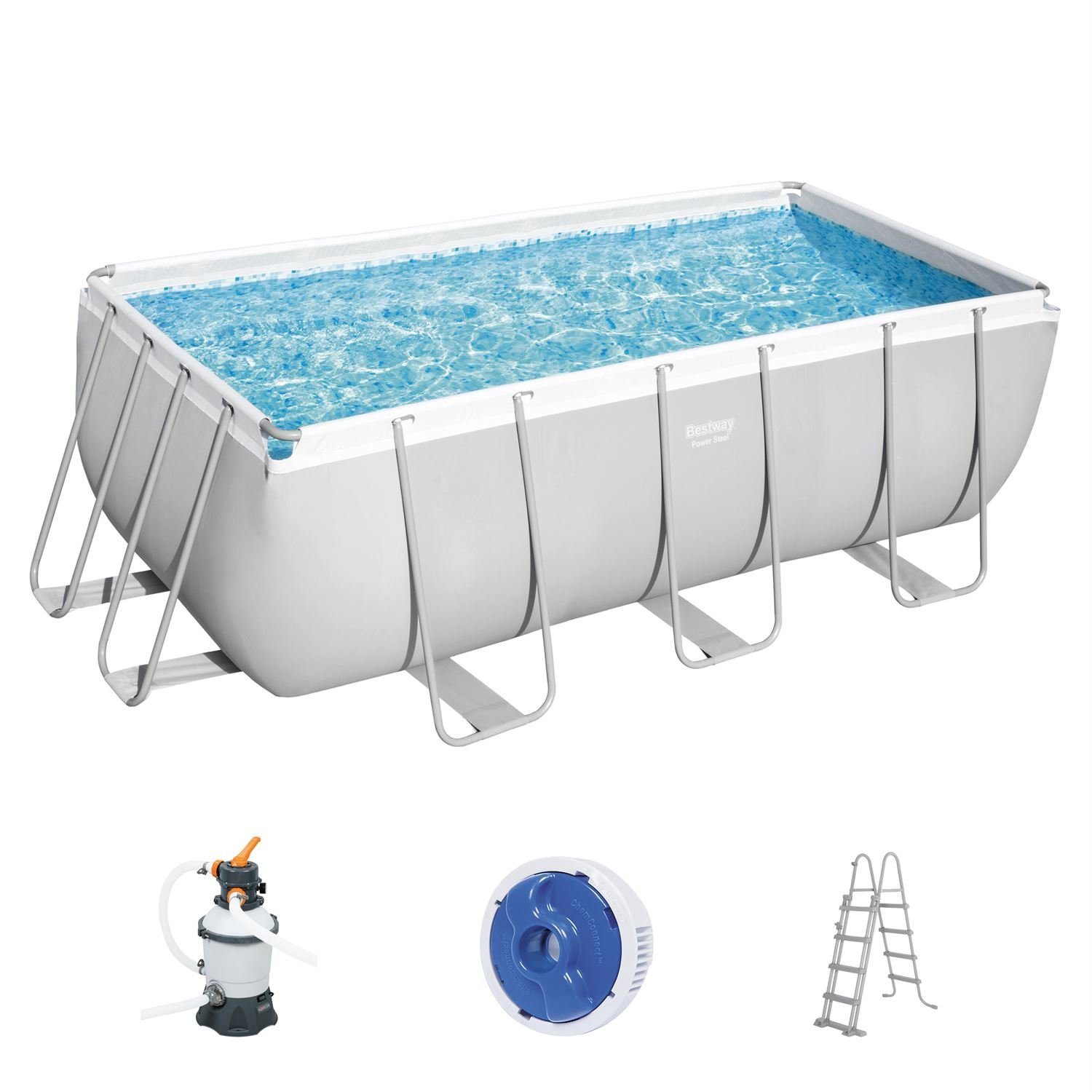 BESTWAY Framepool Bestway Power Steel Aufstellpool 412 x 201 x 122