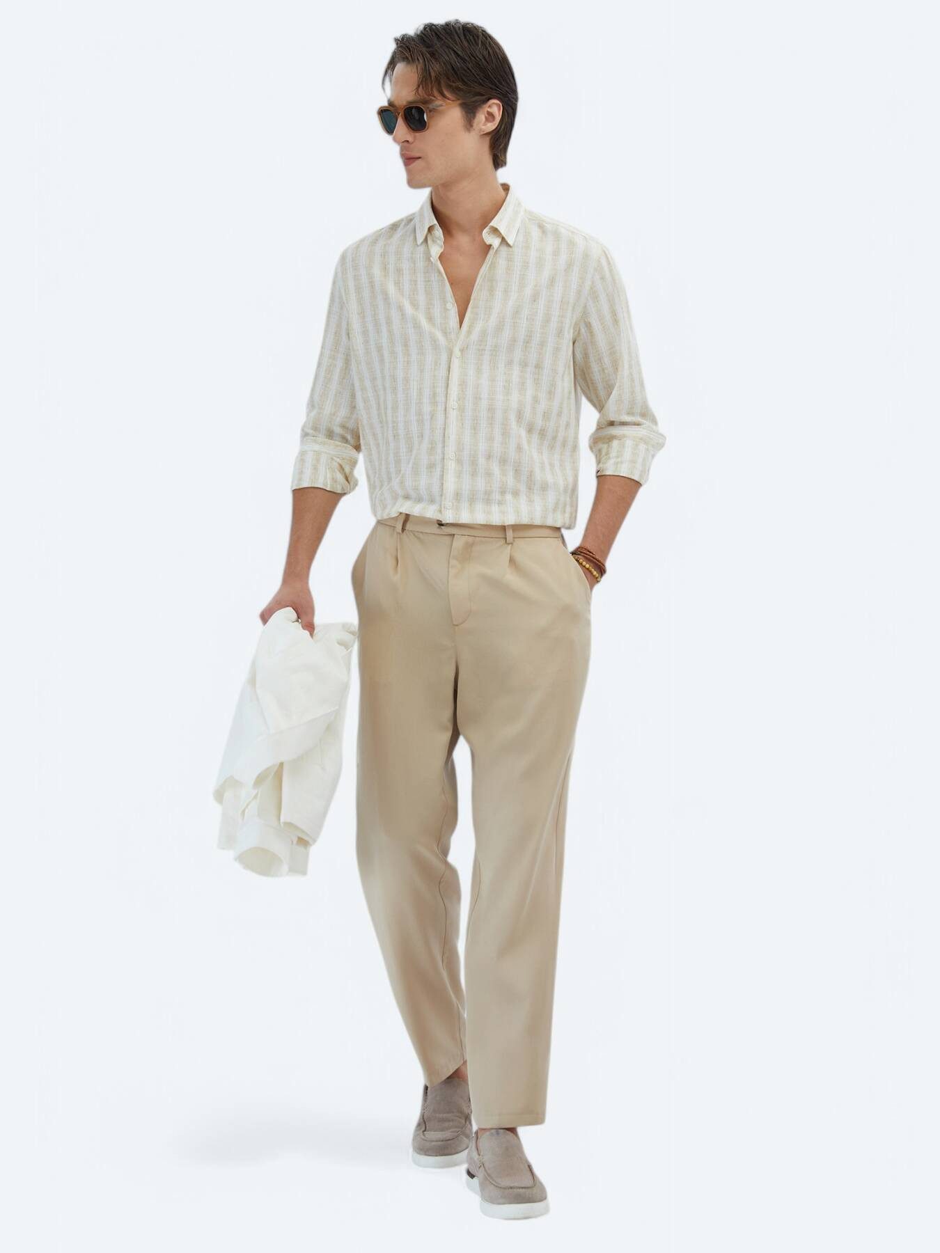 KİP Boyfriend-Jeans Strukturierte Relax-Fit Hose