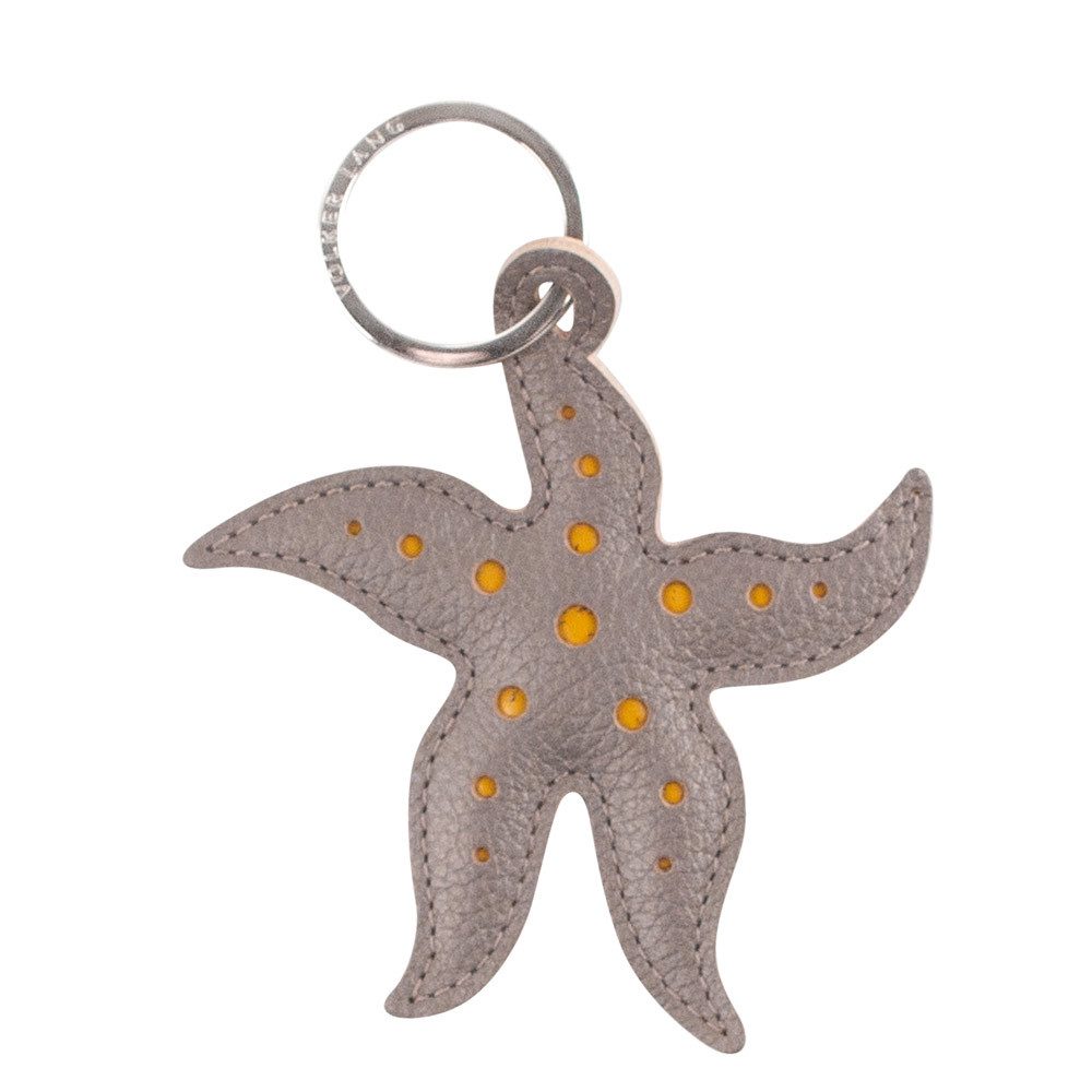 VOLKER LANG Schlüsselanhänger SEASTAR SR22, Seestern Schlüsselanhänger aus Leder in Seesternform