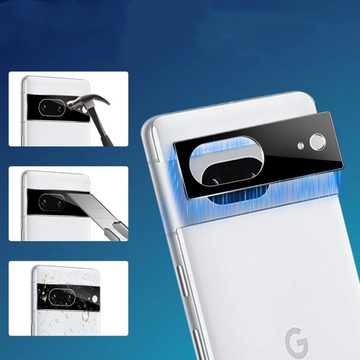 CLM-Tech 2X Kameraschutz - Kameraglas kristallklar für Google Pixel 8, Kameraschutzglas, Google Pixel 8 Linse Schutzglas 9H Glas - Folie kristallklar 2X Stück, 2 Stück, Anti-Fingerabdruck, Kratzfest, Stoßsicher