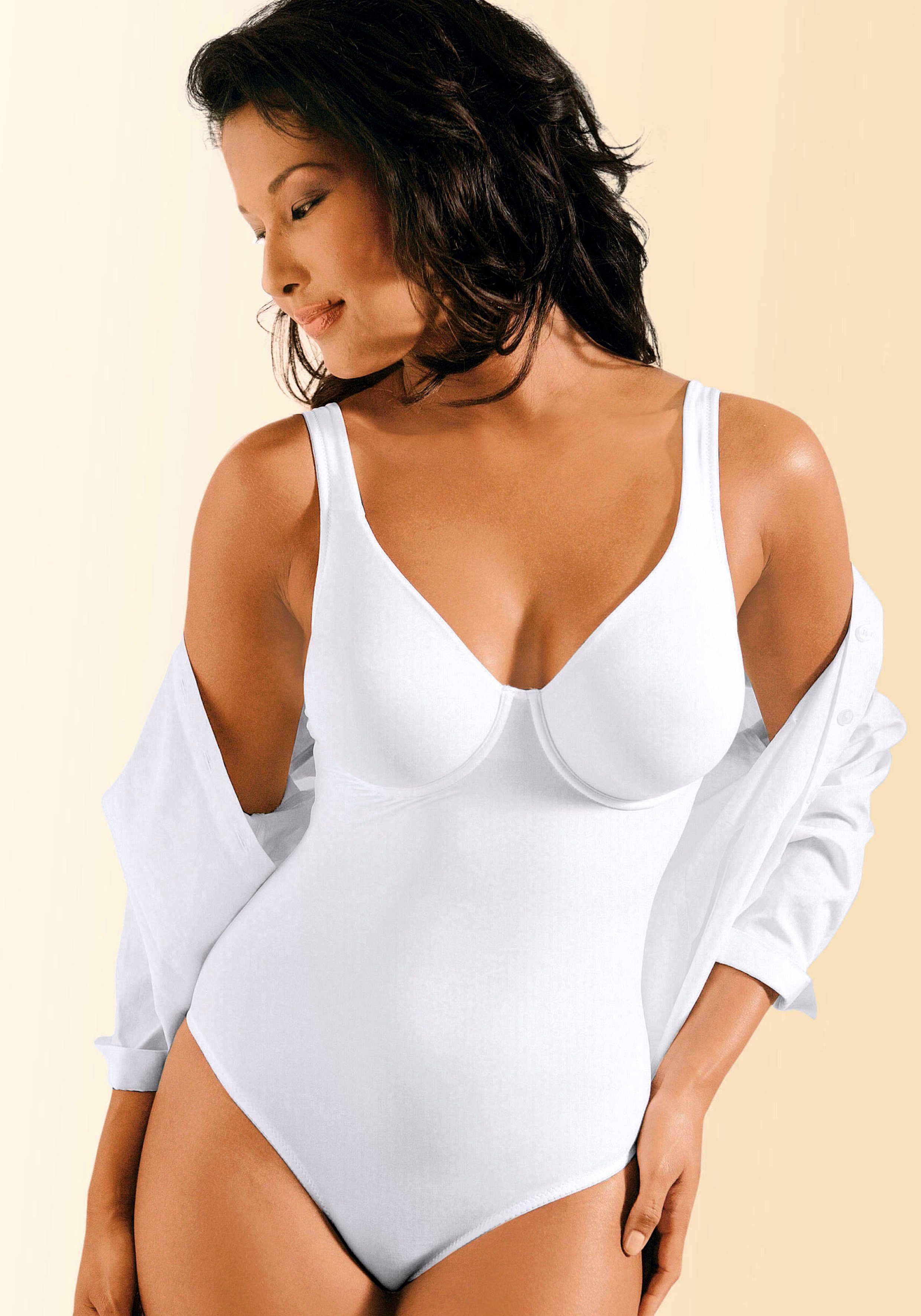 Nuance by Lascana T-Shirt-Body (Packung, 2 Stück) mit Bügel, mit bodyforming Effekt, Shape wear Body, Shaping Body – Bild 3 von 5
