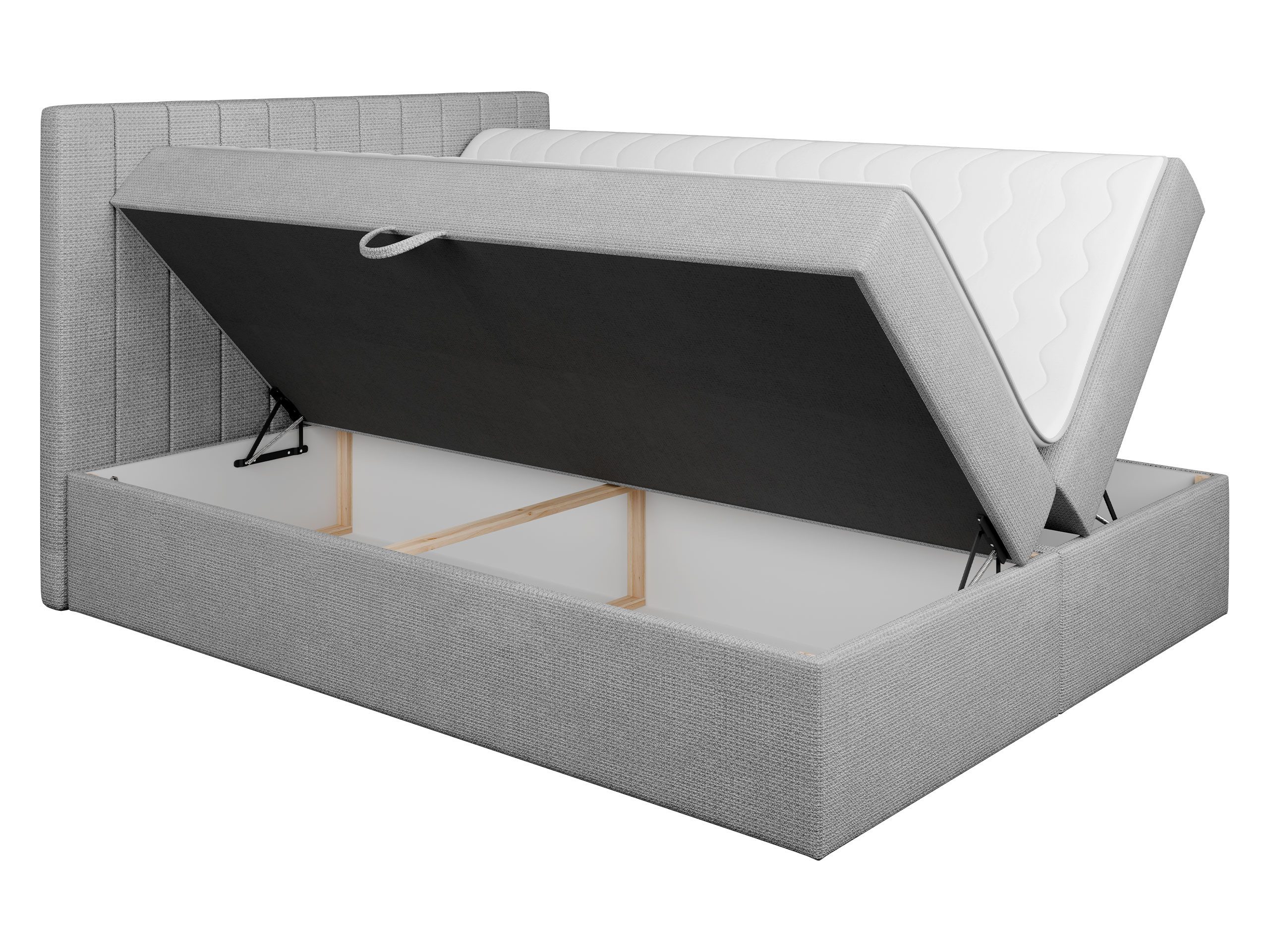 MIRJAN24 Boxspringbett Everest (mit zwei Bettkästen), Topper, Bonellfederkern H3, 140/160/180x200 cm