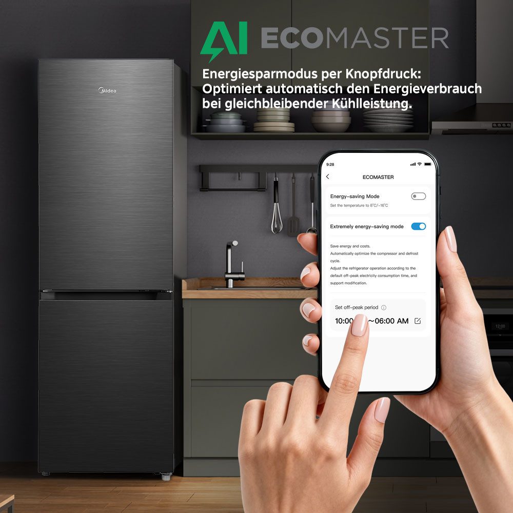 Midea Kühl-/Gefrierkombination ECO MASTER MDRB483EIA45, 185,8 cm hoch, 59,5 cm breit