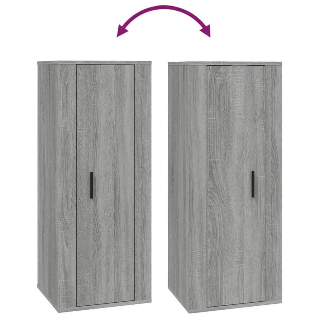 vidaXL (7-St) Grau TV-Schrank-Set Holzwerkstoff Sonoma 7-tlg. TV-Schrank