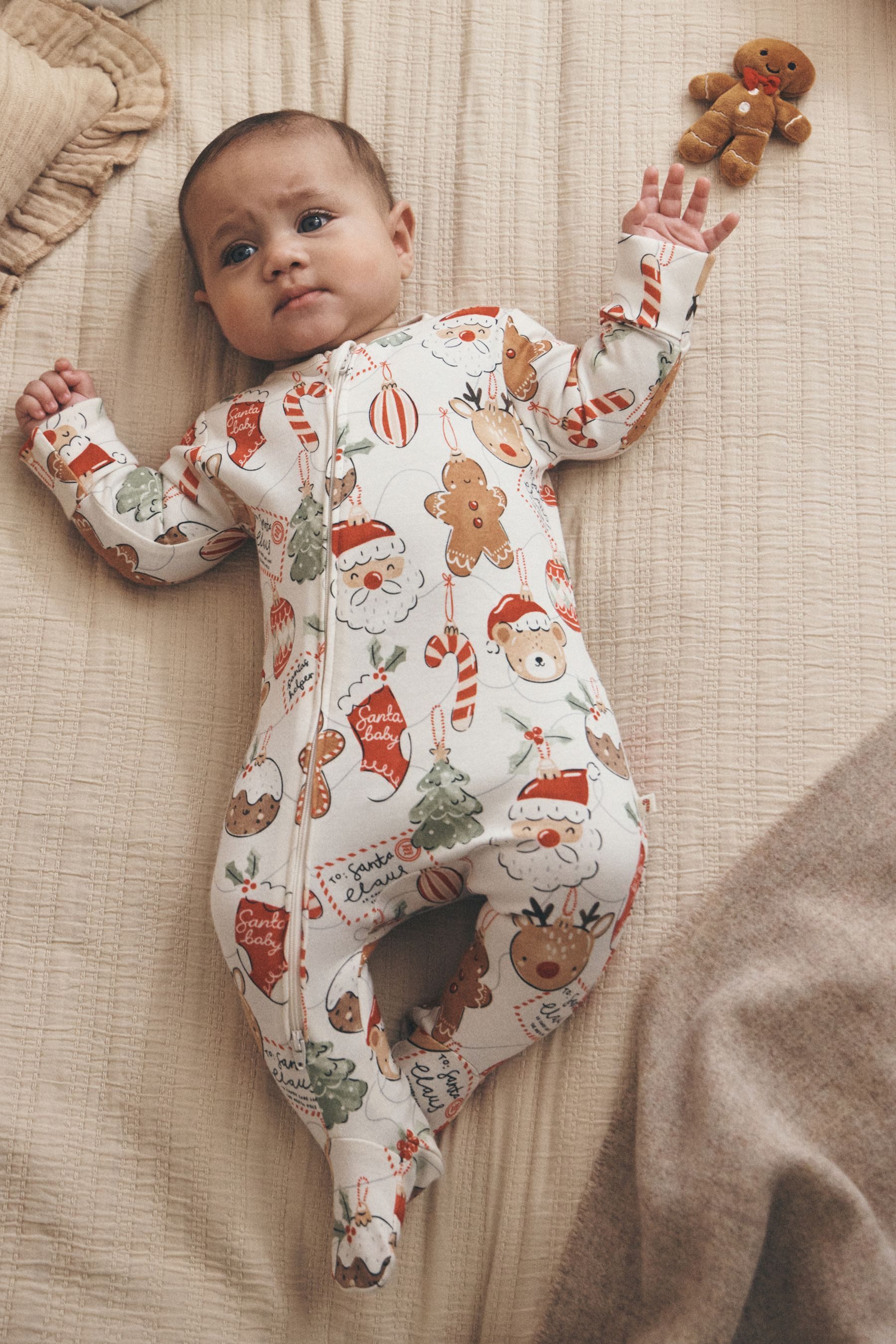 Next Schlafoverall Baby Schlafanzug mit Zwei-Wege-RV, Weihnachten (1-tlg)