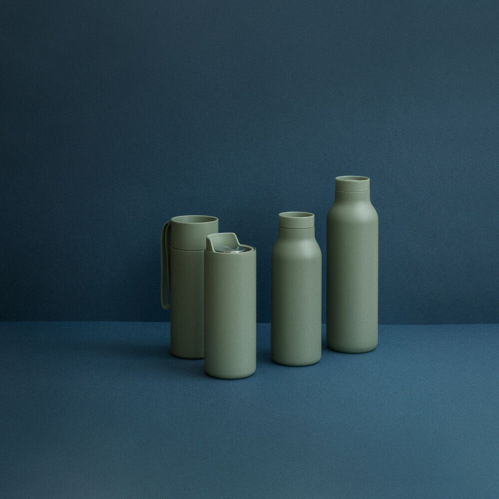 Eva Solo Geschirr-Set Thermoflasche 0,7 l Urban To Go Green Goddess, 90 % recycelter Edelstahl, Kunststoff