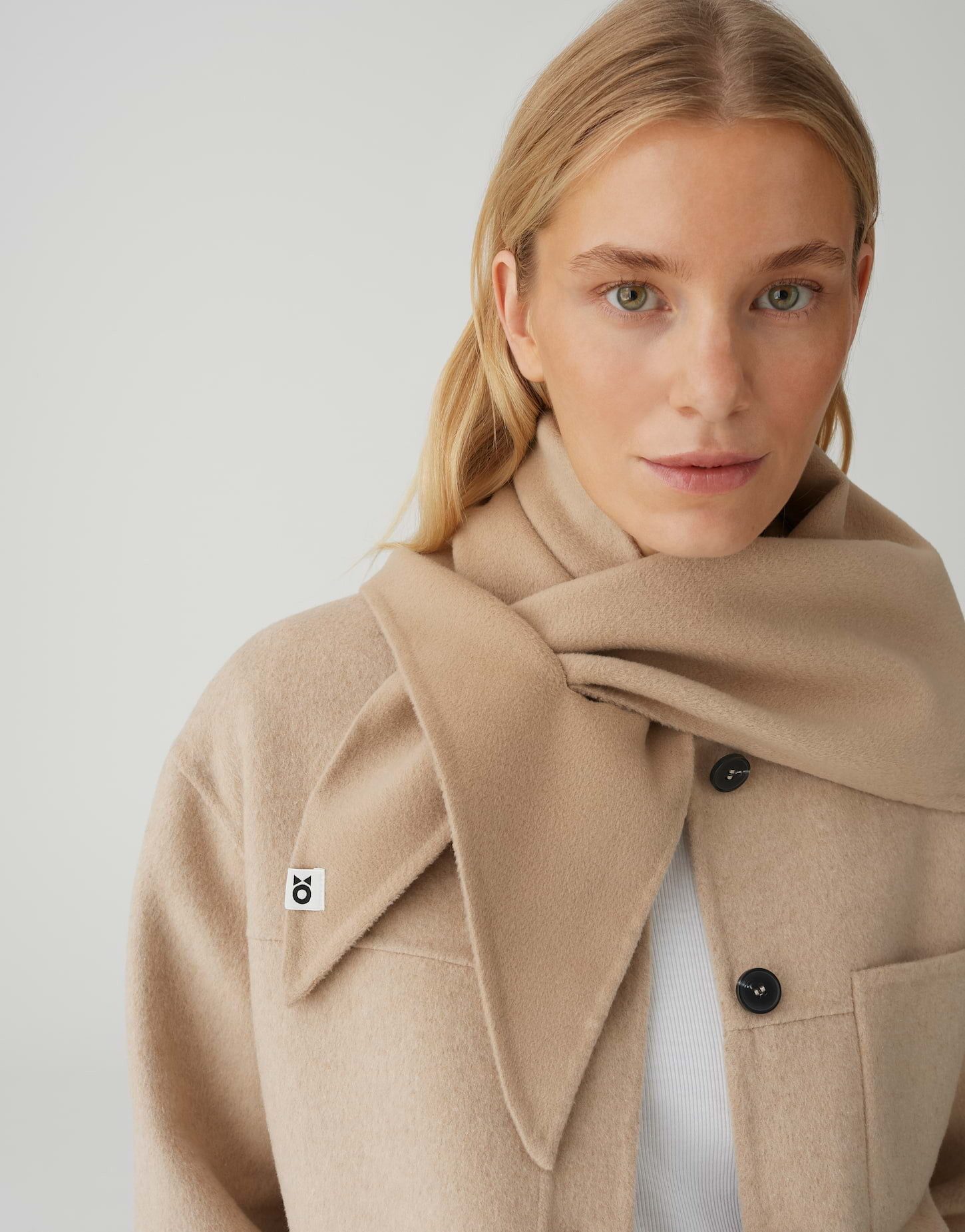 OPUS Wollschal AVICCA aus reiner Wolle, Dreieckig, gekämmte Oberfläche, wei günstig online kaufen