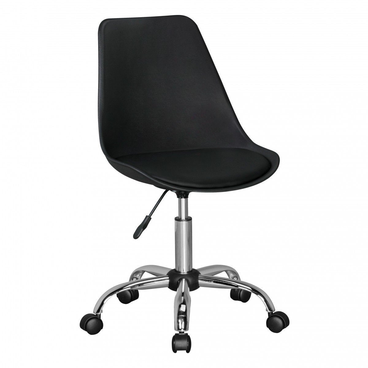 FINEBUY Drehstuhl SuVa5074_1 (Schreibtischstuhl Kunstleder Schwarz günstig online kaufen