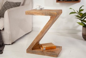 riess-ambiente Beistelltisch Z 45cm natur, Massivholz · variabel stellbar · Handarbeit · Mangoholz