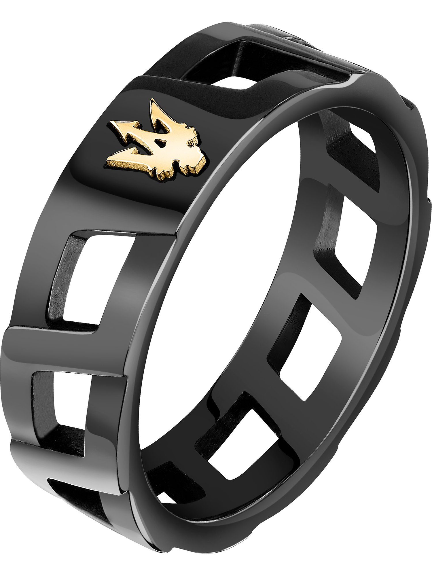 MASERATI Fingerring Maserati Herren-Herrenring Edelstahl