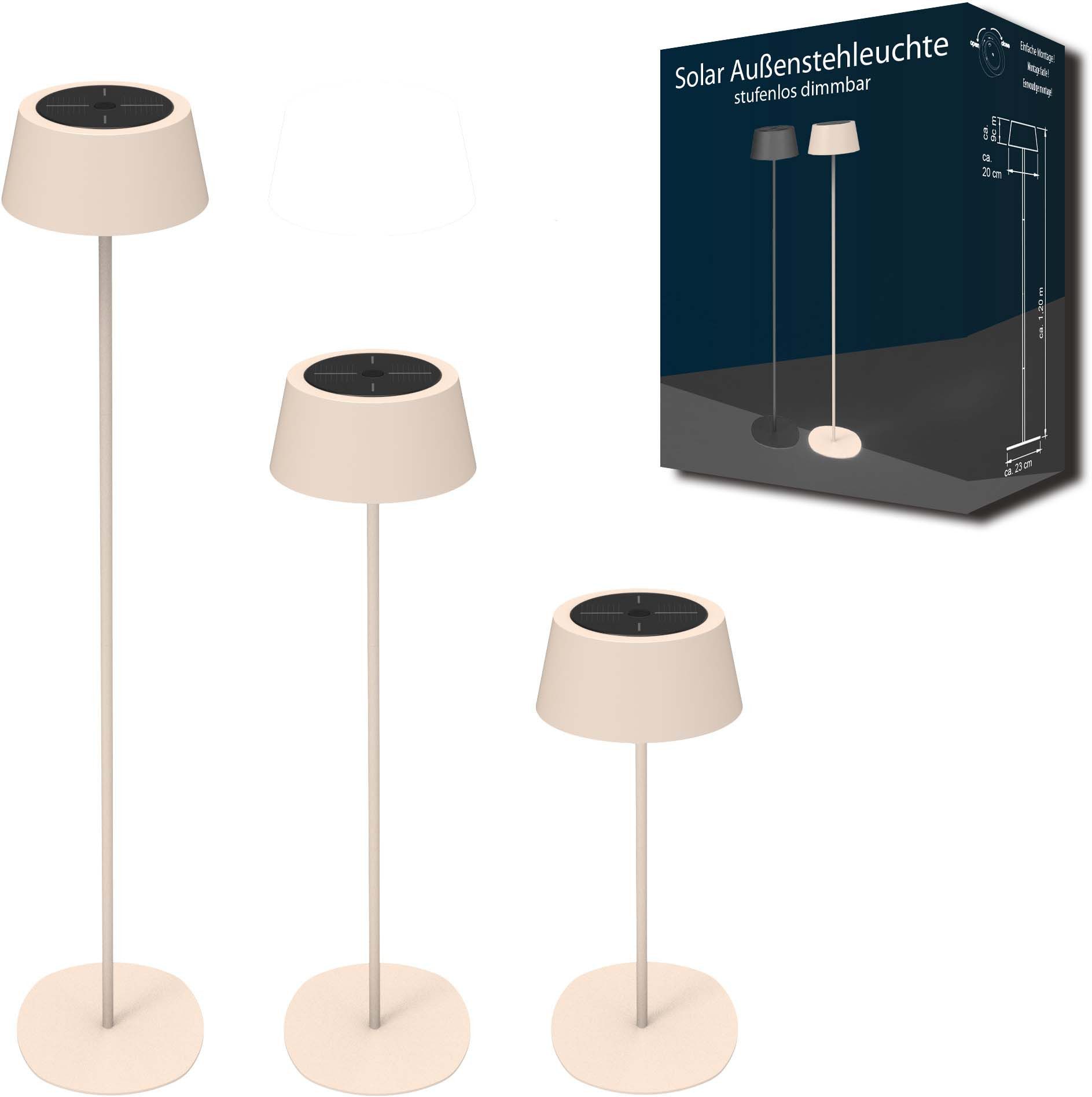 Northpoint LED Außen-Stehlampe LED Solar Stehleuchte Stehlampe dimmbar Dämmerungssensor