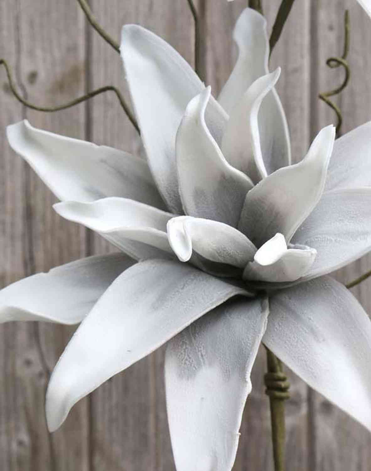 Kunstzweig Dekoblume Lilie MADEA, grau, 105cm, Ø20-28cm Lilie, artplants, Höhe 105.0 cm