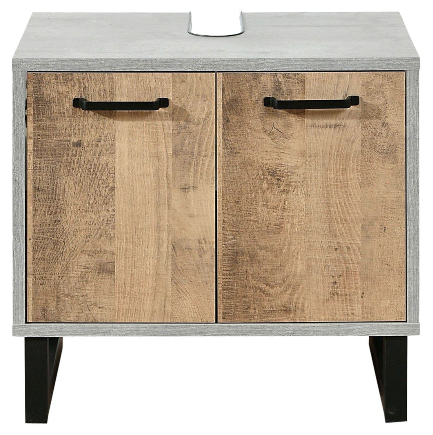 Badezimmerspiegelschrank WB-Unterschrank, SOLANO, Grau, B 70 cm, T 45 cm