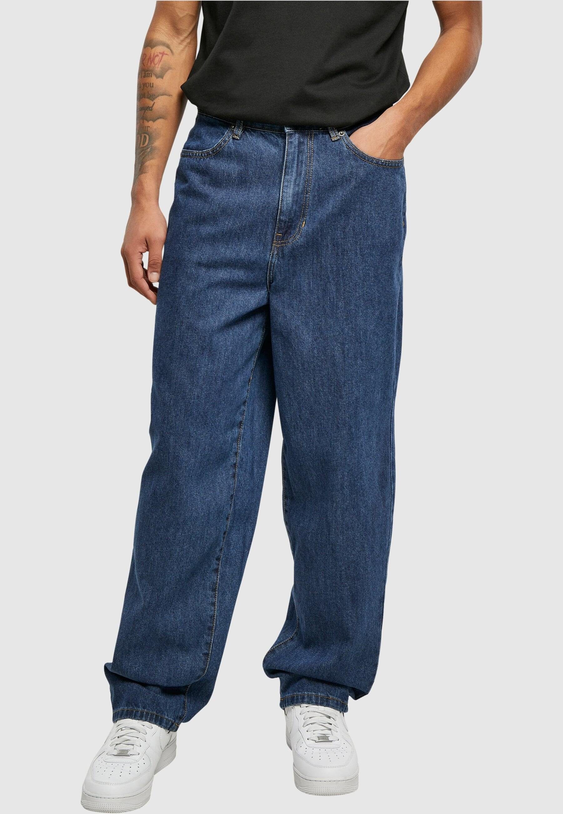 URBAN CLASSICS Bequeme Jeans Herren 90‘s midindigo (1-tlg) Jeans washed