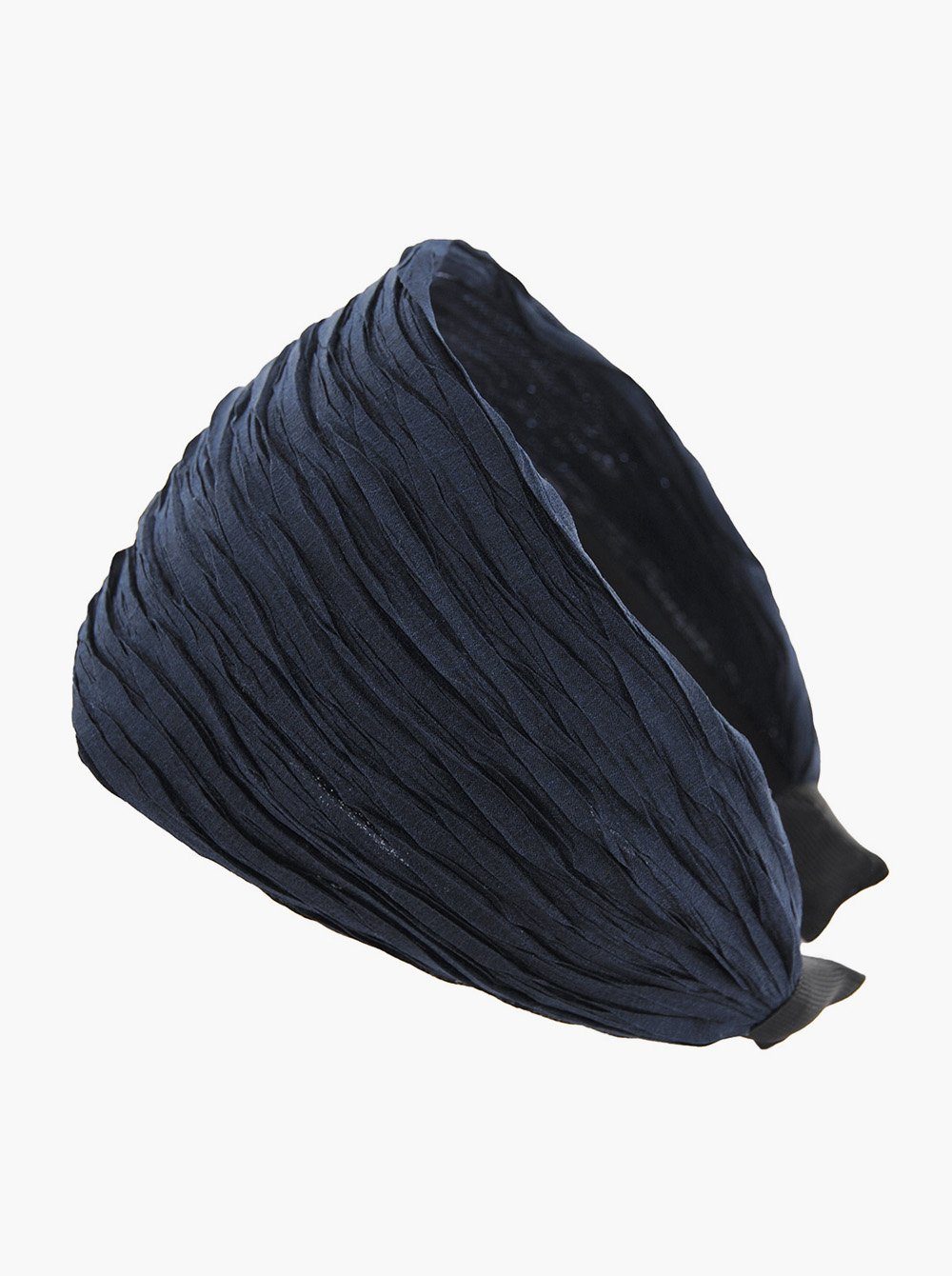 axy Haarreif Breiter Haarreif in Tuchoptik Wunderschön, Damen Breiter Haarreif (Plissierter Stoff) Haarband Haarreifen Navyblau