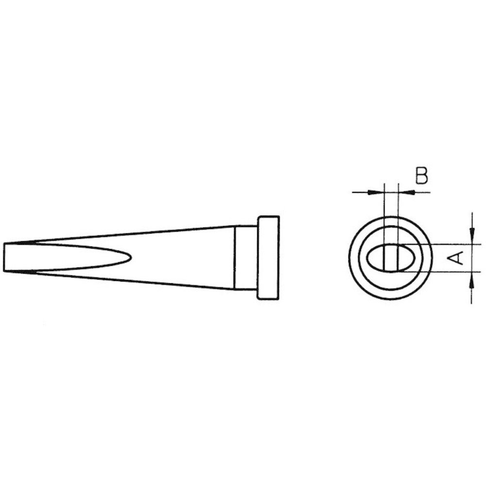 Lötfitting Weller LT-M Lötspitze Meißelform, lang Spitzen-Größe 3.2 mm Inhalt 1