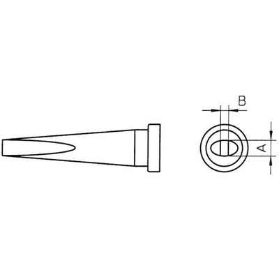Weller Lötfitting Weller LT-M Lötspitze Meißelform, lang Spitzen-Größe 3.2 mm Inhalt 1, (LT-M)