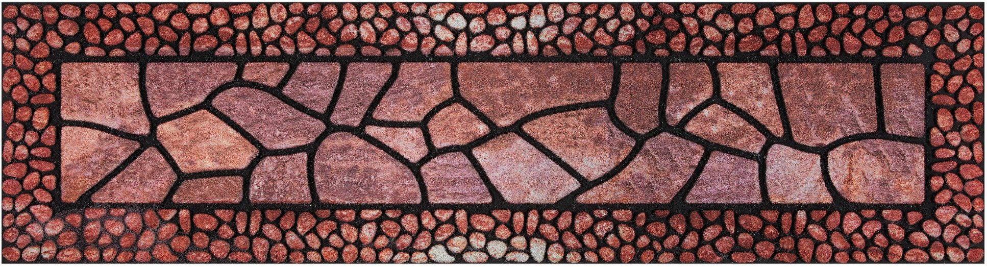 Andiamo Stufenmatte Outdoor, 2er Set, rechteckig, Höhe: 6 mm, Outdoor-Stufenmatten, Stein Motiv, Gartenbereich, Außenbereich