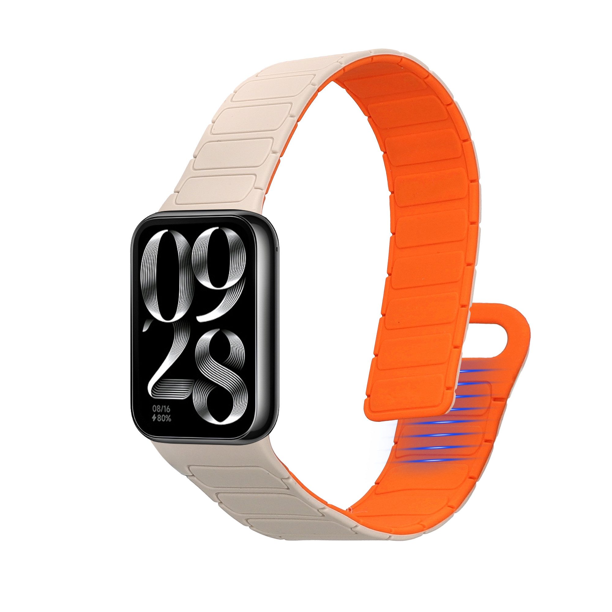 kwmobile Ersatzarmband für Xiaomi Smart Band 8 Pro / Band 9 Pro / Redmi Watch 5 Smartwatch, 1-tlg., Fitnesstracker Silikon Band mit Magnetverschluss