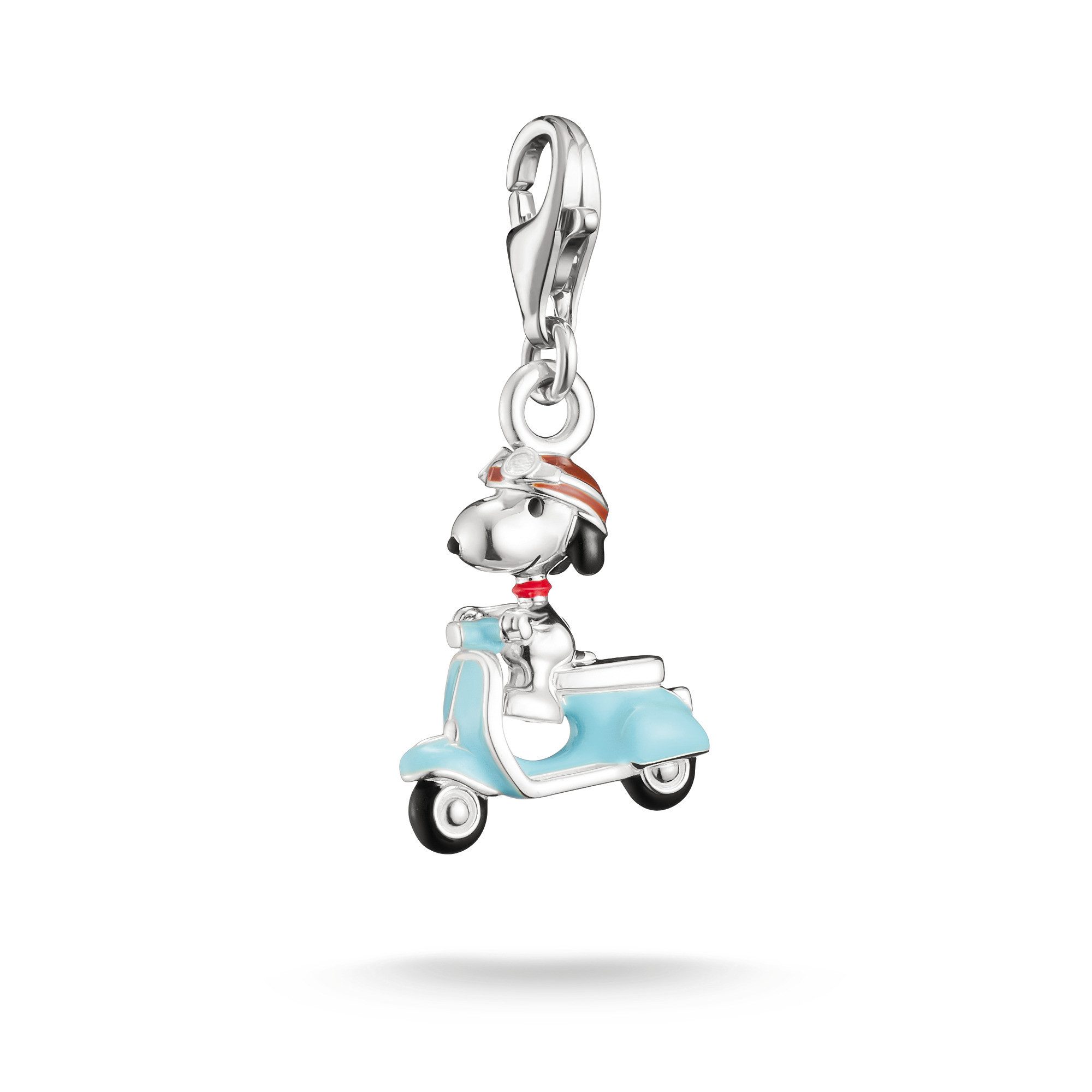 THOMAS SABO Charm-Einhänger THOMAS SABO x Peanuts Snoopy auf der Vespa Charm - Original, Emaille