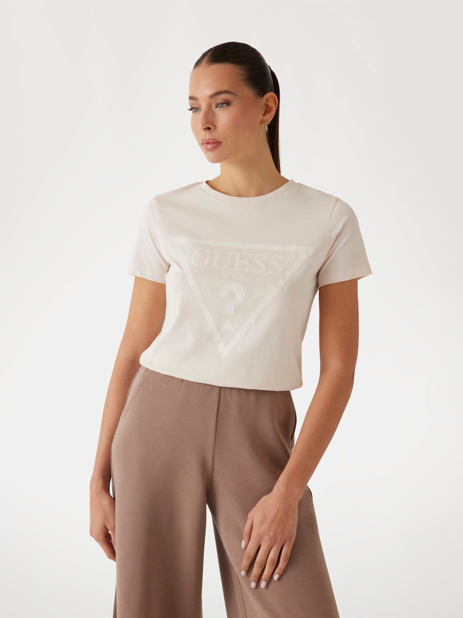Guess T-Shirt - Basic T-Shirt - Shirt kurzarm Logoprint - T-Shirt ADELE SS CN TEE