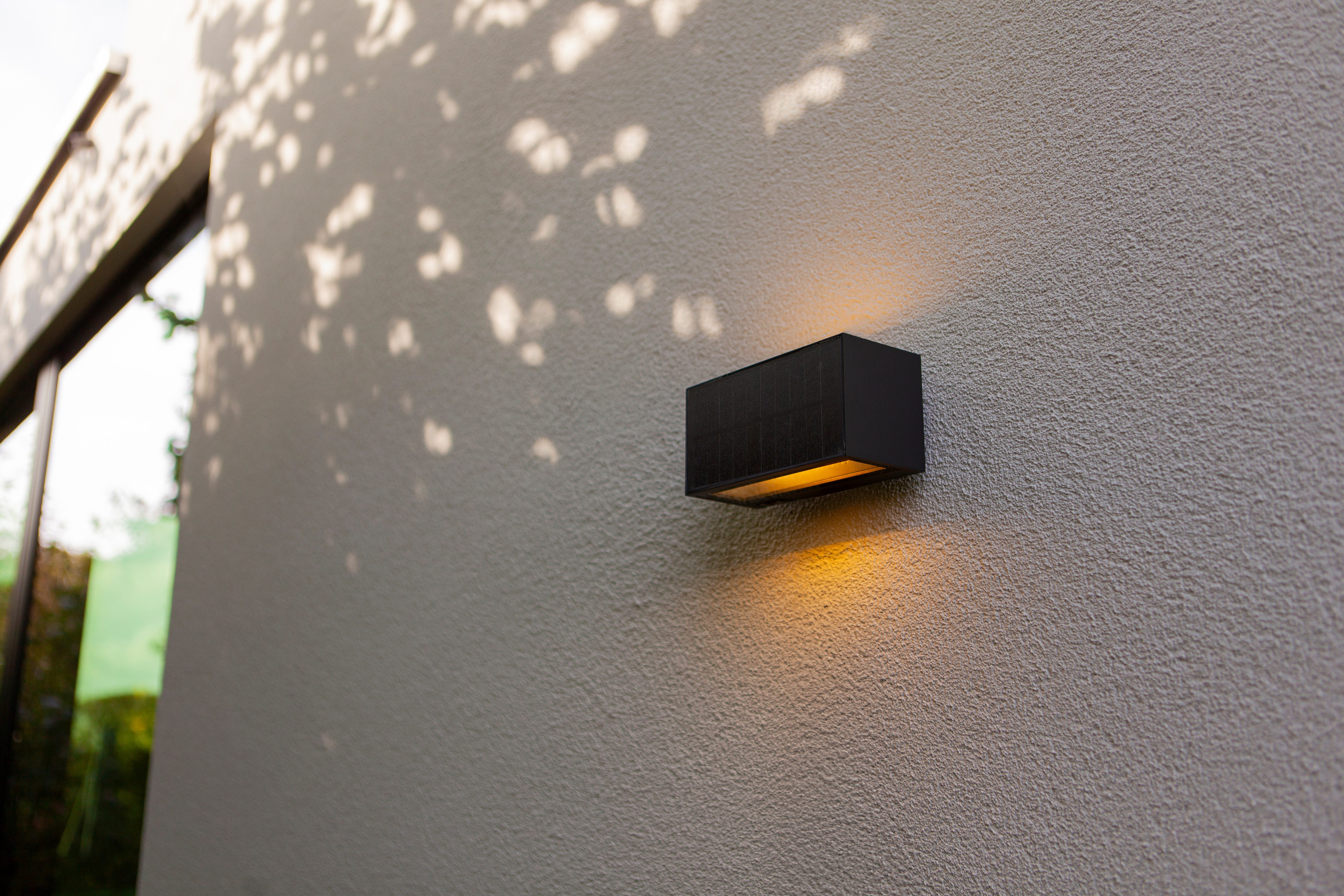 LUTEC LED Solarleuchte LED-Solarleuchte INKA, Hybrid, LED fest integriert, Warmweiß, Solar-Hybrid