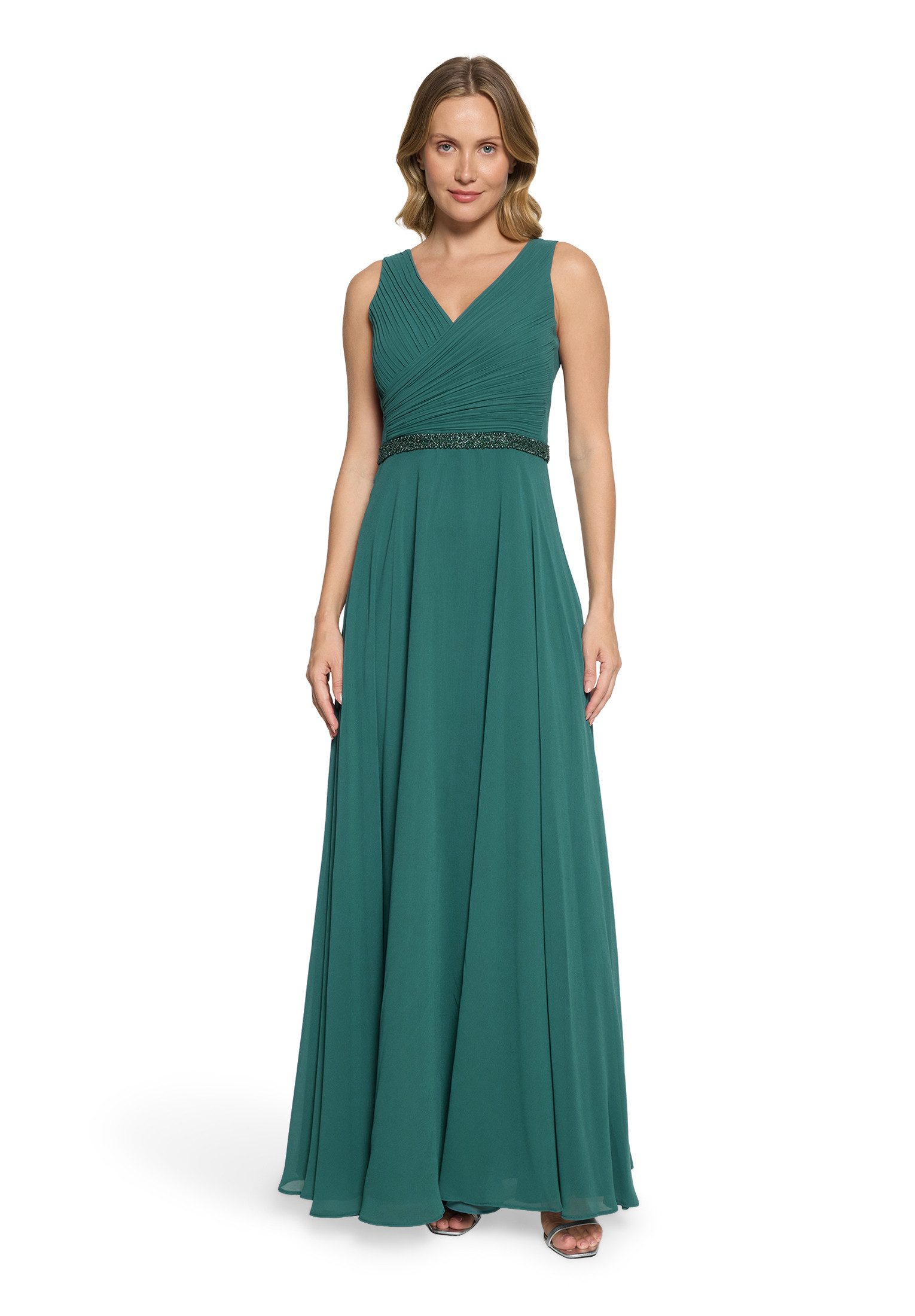Vera Mont Abendkleid Damen mit Plissee Dekoelemente