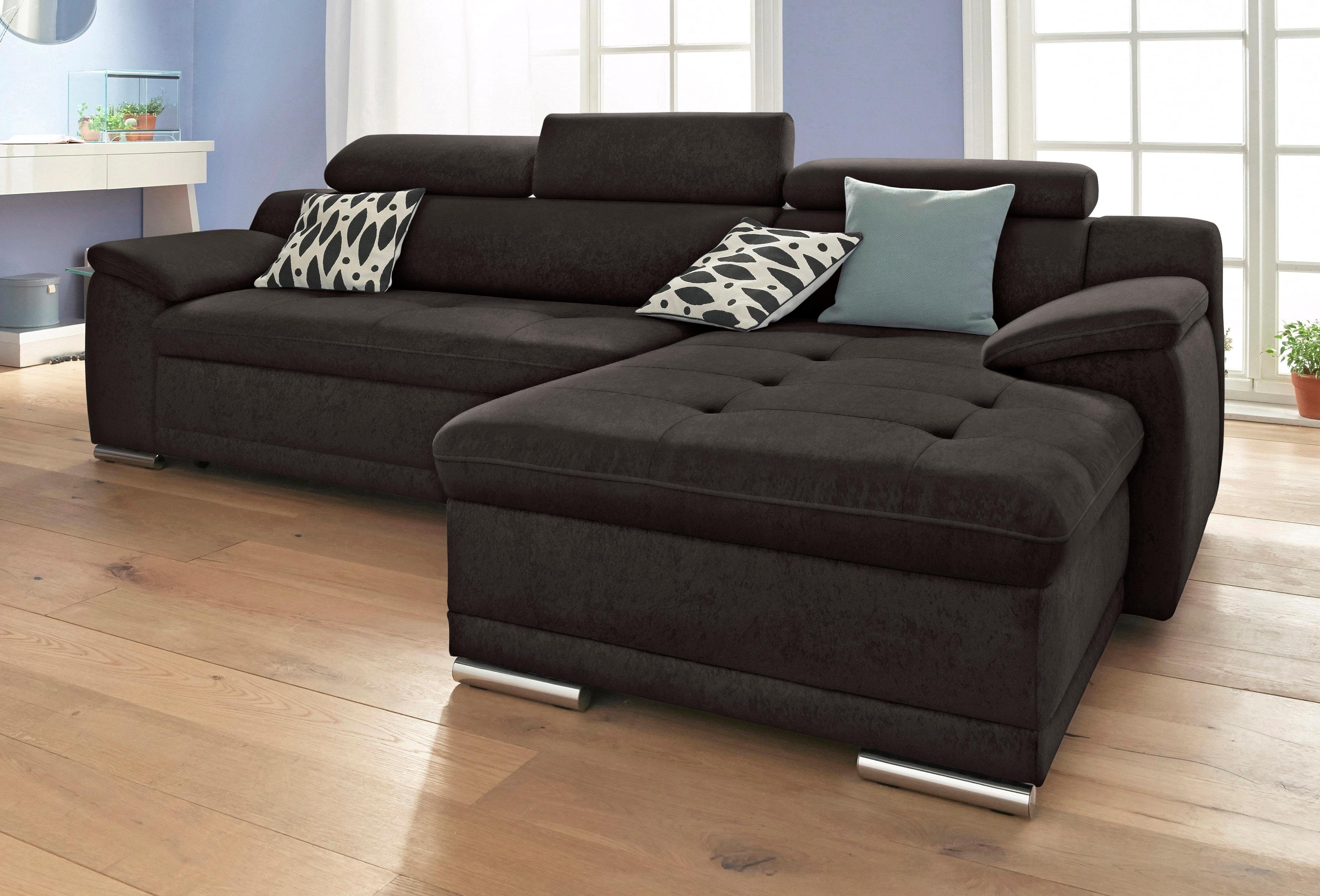 sit&more Ecksofa "Andiamo L-Form", wahlweise mit Bettfunktion, inklusive Ko günstig online kaufen